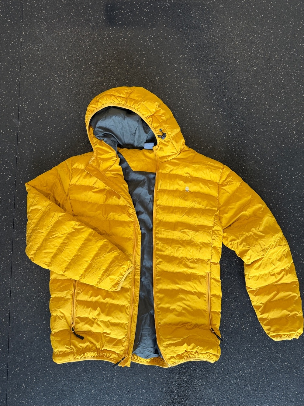 Men's Hooded Yellow Packable Puffer Jacket